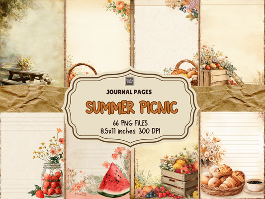 Summer Picnic Journal Pages