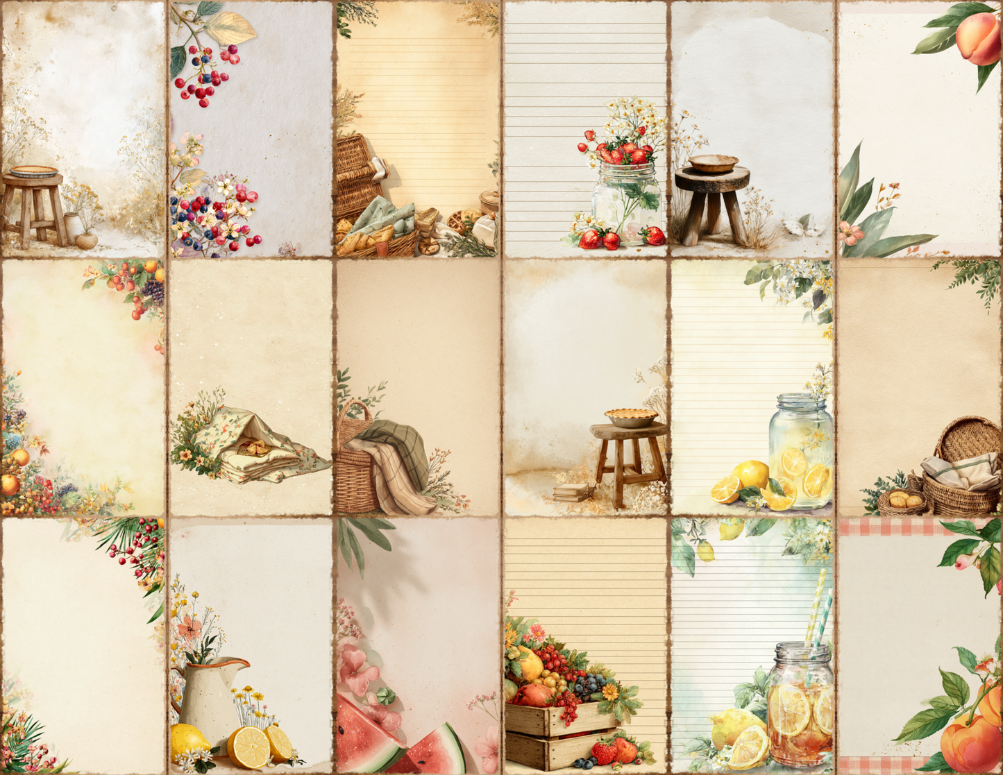 Summer Picnic Journal Pages