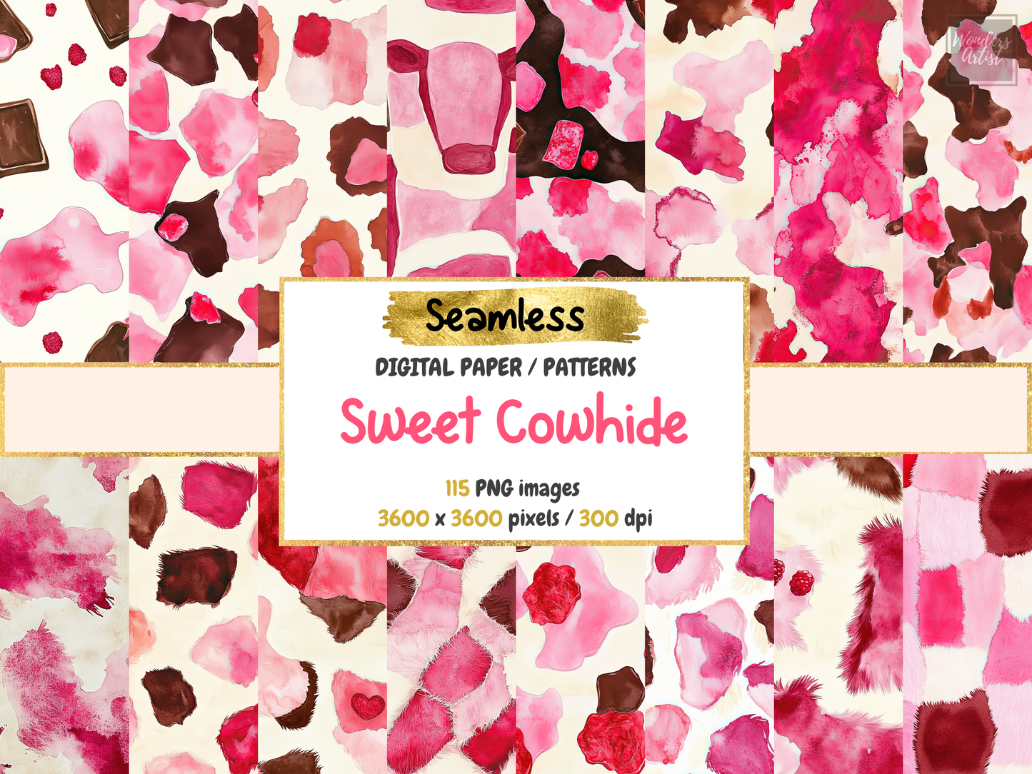 Sweet Cowhide Digital Paper