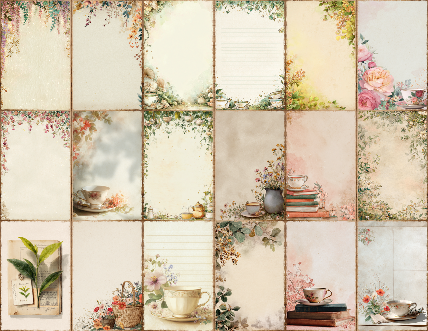 Tea Garden Journal Pages