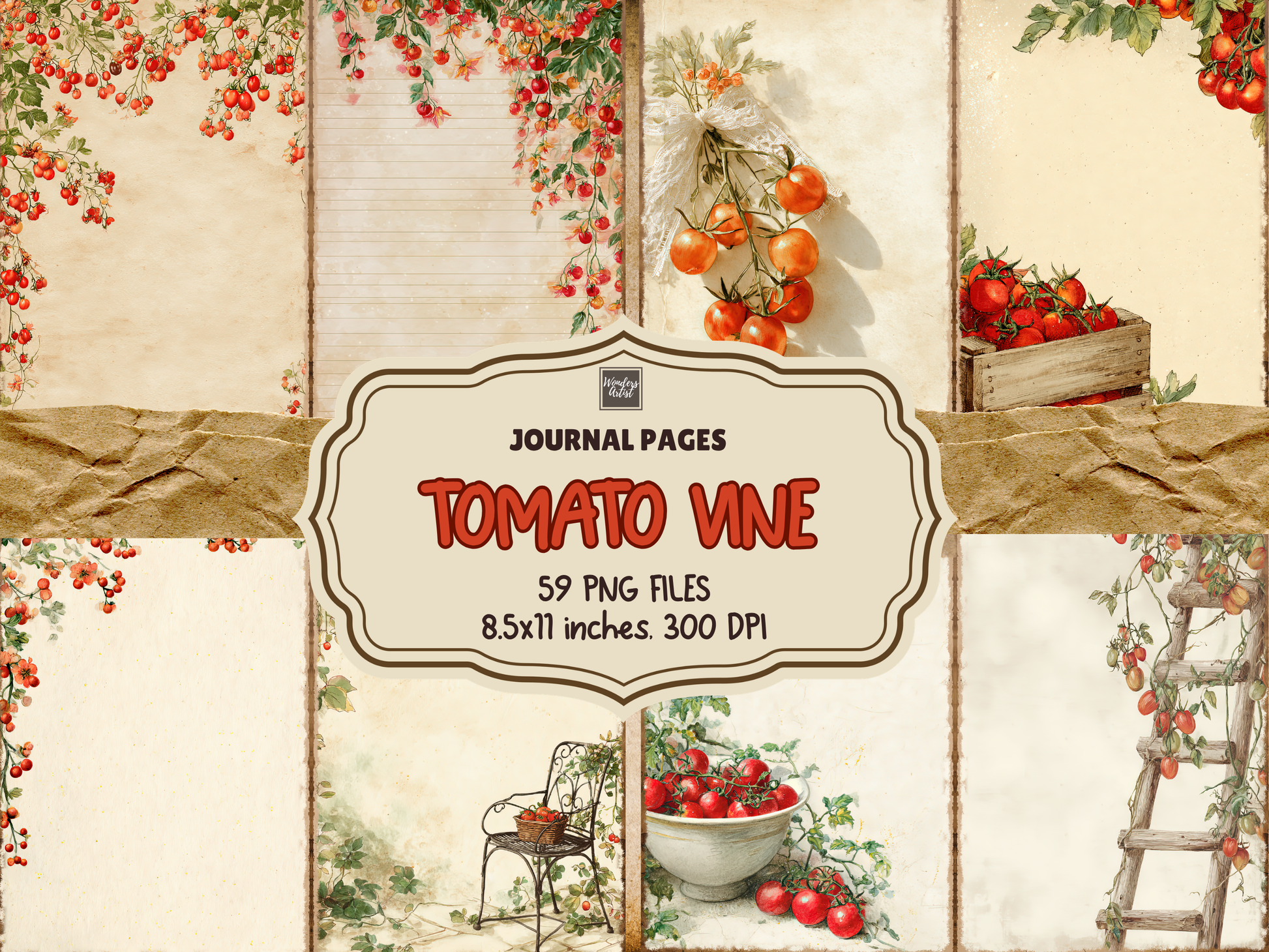 Tomato Vine Journal Pages