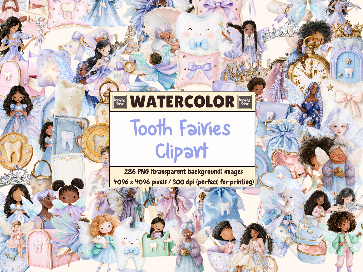 Tooth Fairy Watercolor Clipart