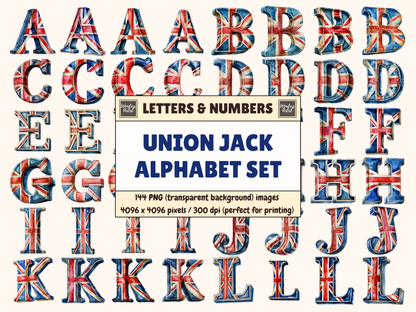 Union Jack Alphabet & Numbers