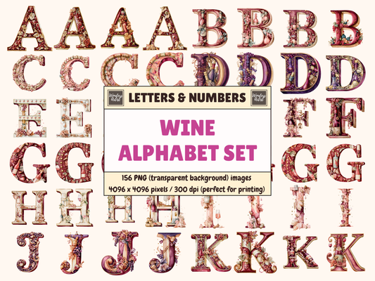 Wine Alphabet & Numbers