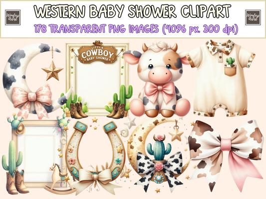 Western Baby Shower Clipart