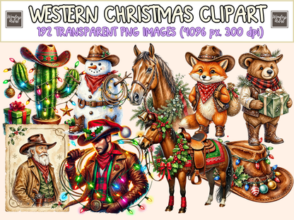 Western Christmas Clipart