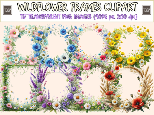 Wildflower Frames Clipart
