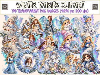 Winter Fairies Clipart