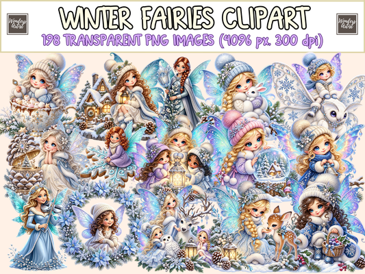 Winter Fairies Clipart