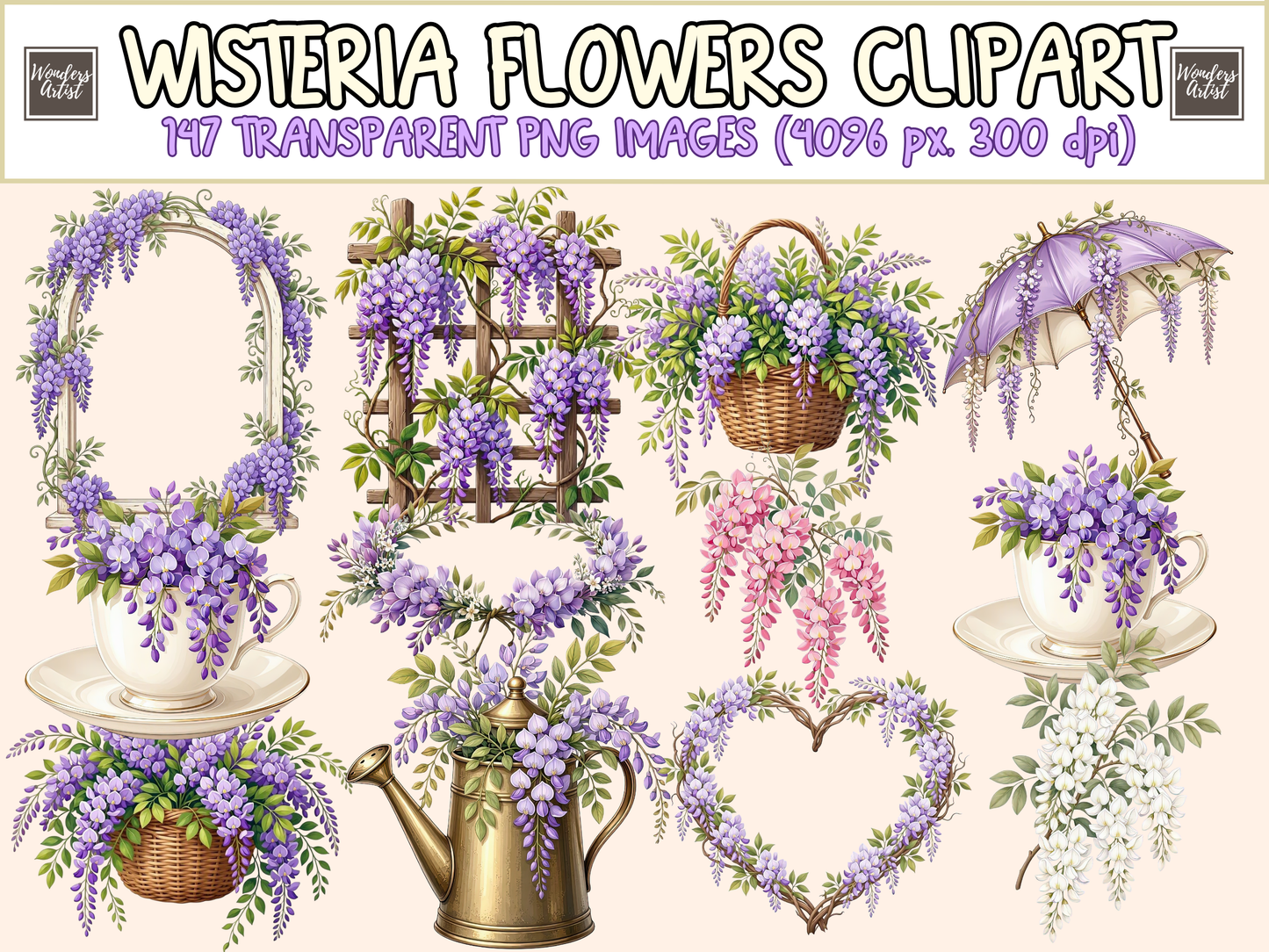 Wisteria Flowers Clipart