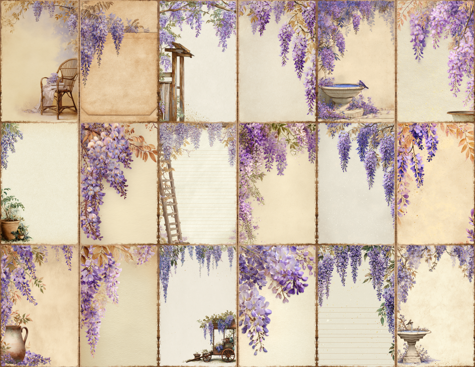 Wisteria Garden Journal Pages