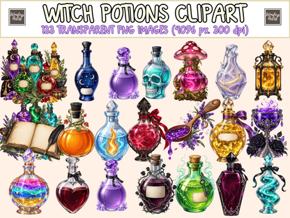 Witch Potions Clipart