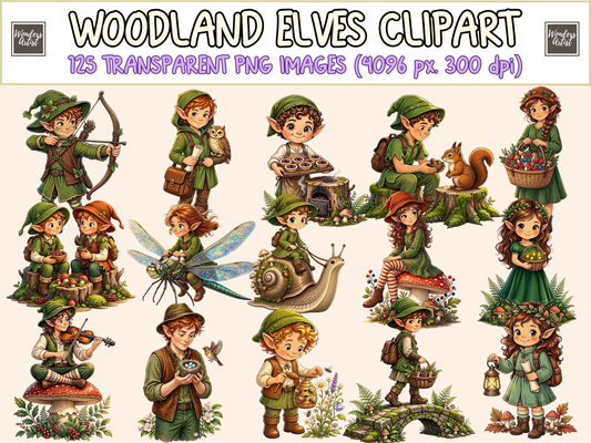 Woodland Elves Clipart