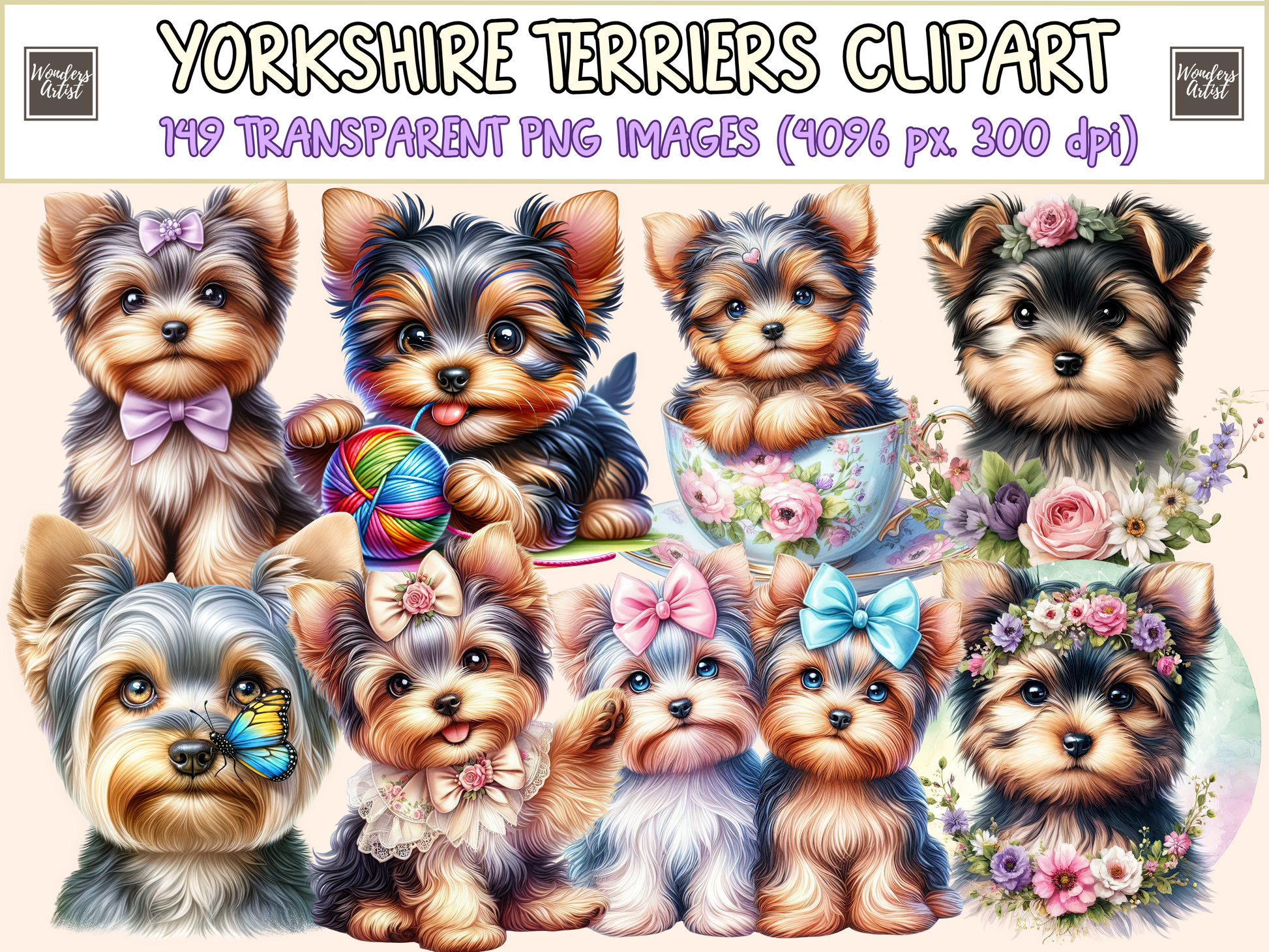 Yorkshire Terriers Clipart