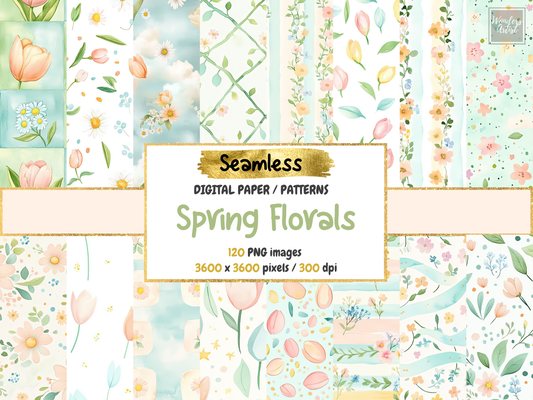 Spring Florals Digital Paper