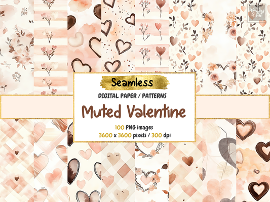 Muted Valentine Digital Paper