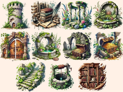 Abandoned Ruins Clipart - Wonders Artist