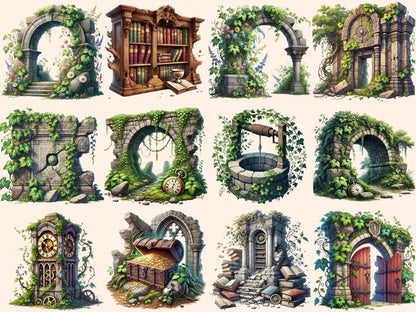 Abandoned Ruins Clipart - Wonders Artist