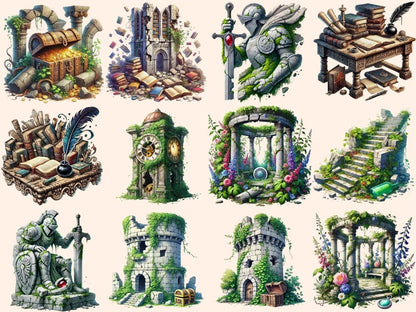 Abandoned Ruins Clipart - Wonders Artist