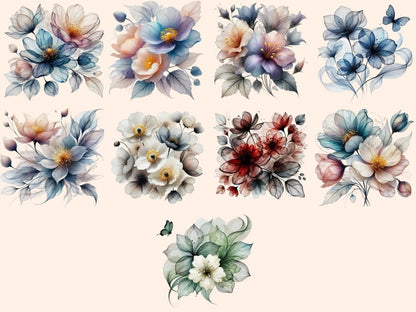 Abstract Flowers (P10) Clipart abstract flowers - Wonders Artist