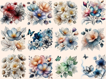 Abstract Flowers (P10) Clipart abstract flowers - Wonders Artist