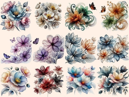 Abstract Flowers (P10) Clipart abstract flowers - Wonders Artist