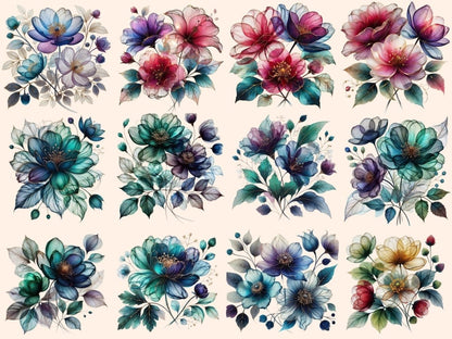 Abstract Flowers (P11) Clipart abstract flowers - Wonders Artist