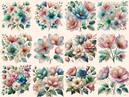 Abstract Flowers (P2) Clipart Abstract clip art - Wonders Artist