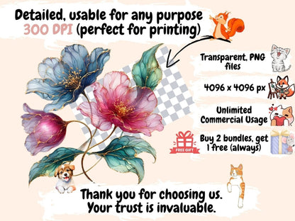 Abstract Flowers (P4) Clipart Abstract clip art - Wonders Artist