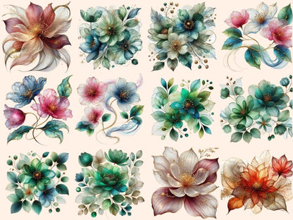 Abstract Flowers (P4) Clipart Abstract clip art - Wonders Artist