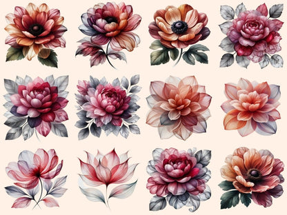 Abstract Flowers (P6) Clipart abstract florals png - Wonders Artist