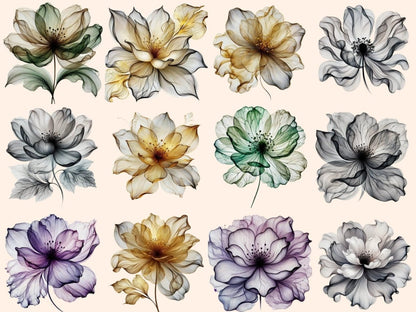 Abstract Flowers (P9) Clipart abstract flowers - Wonders Artist