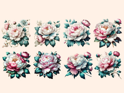 Abstract Peonies Clipart Abstract clip art - Wonders Artist