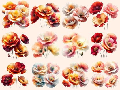 Abstract Poppies Clipart - Wonders Artist