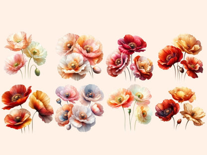 Abstract Poppies Clipart - Wonders Artist