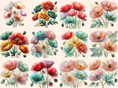 Abstract Poppies Clipart Abstract clip art - Wonders Artist