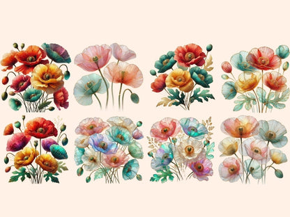 Abstract Poppies Clipart Abstract clip art - Wonders Artist