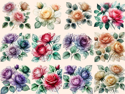 Abstract Roses Clipart abstract floral - Wonders Artist