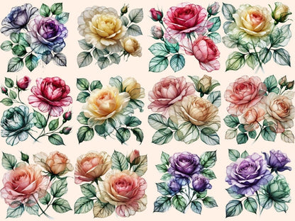 Abstract Roses Clipart abstract floral - Wonders Artist