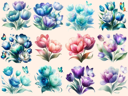Abstract Tulips (P2) Clipart Abstract clip art - Wonders Artist