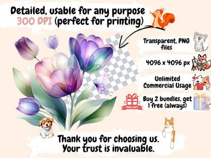 Abstract Tulips (P2) Clipart Abstract clip art - Wonders Artist