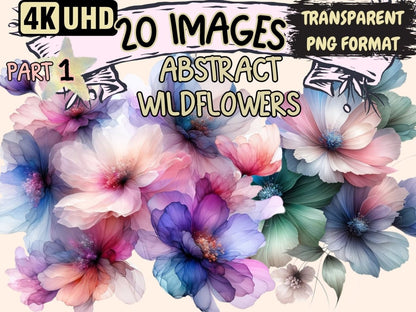 Abstract Wildflowers Clipart Abstract clip art - Wonders Artist