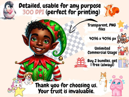 African American Christmas Clipart - Wonders Artist