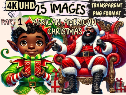 African American Christmas Clipart - Wonders Artist