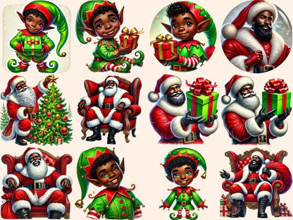 African American Christmas Clipart - Wonders Artist