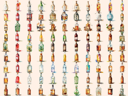 Alcohol Bottles Watercolor Clipart alcohol bottle image - Wonders Artist