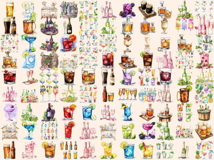 Alcoholic Drinks Watercolor Clipart alcohol clipart - Wonders Artist