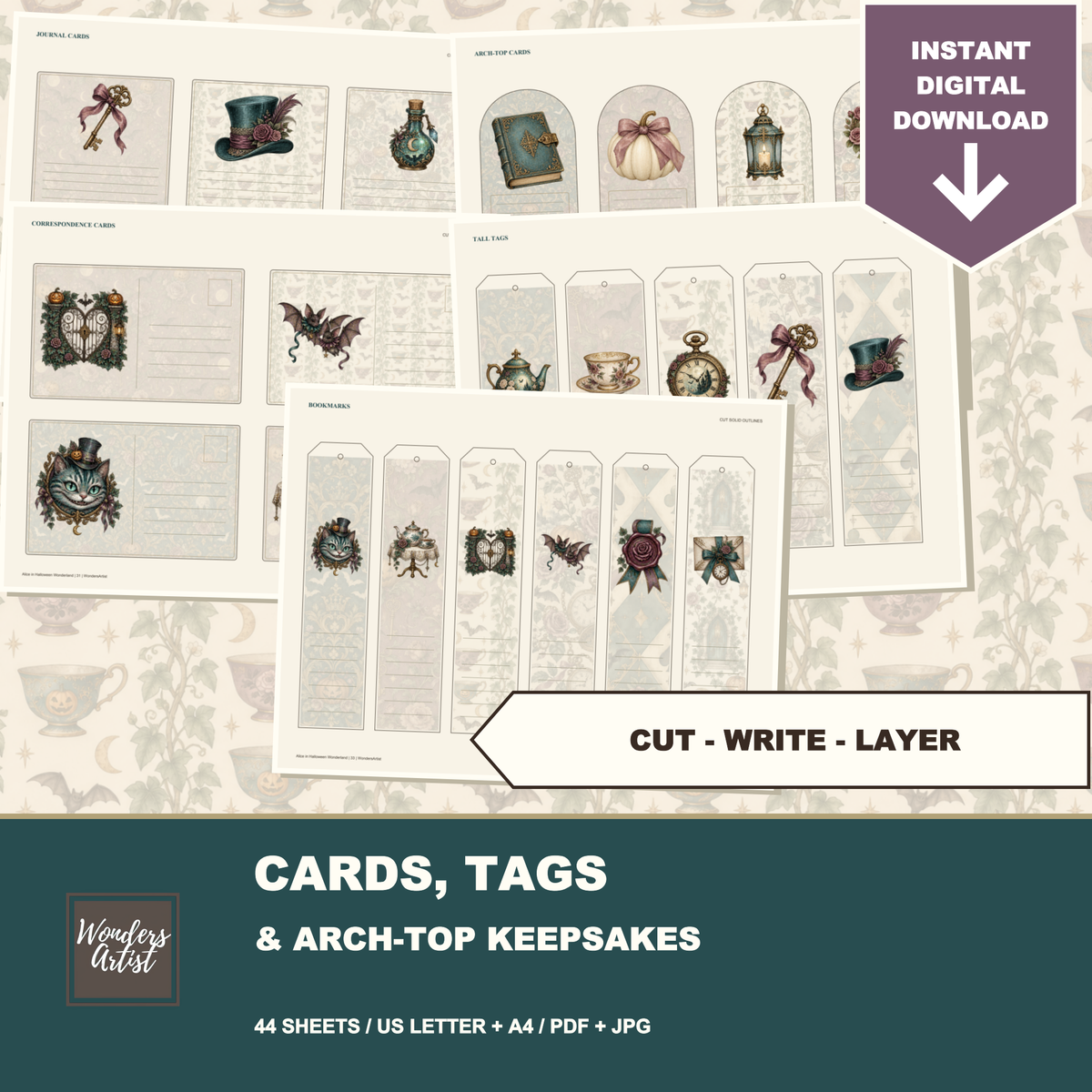 Alice in Halloween Wonderland Journal Kit — preview 3