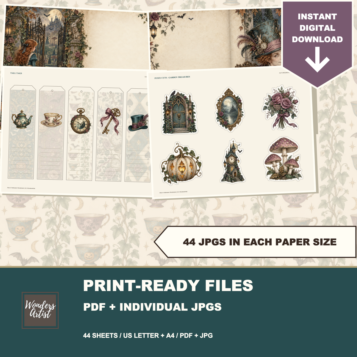 Alice in Halloween Wonderland Journal Kit — preview 8