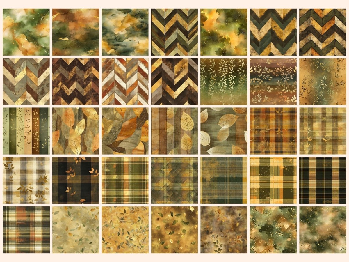 Amber Forest Seamless Pattern Digital Papers new bundles all new digital papers new7 - WondersArtist